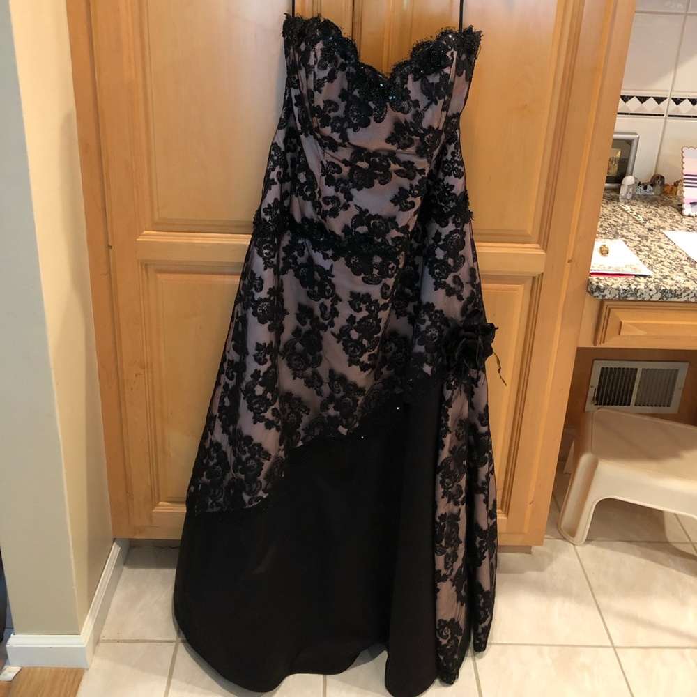 Tina di Martina Black & Pink Lace Gown